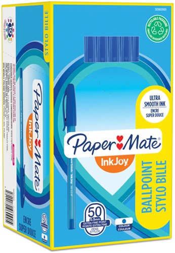 Balpen Paper Mate Inkjoy 100 UF blauw 1 Stuk-1