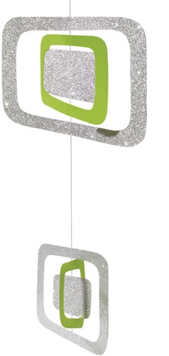 Glitterkarton Folia 50x70cm 300gr 5vel zilver 5 Vel-2