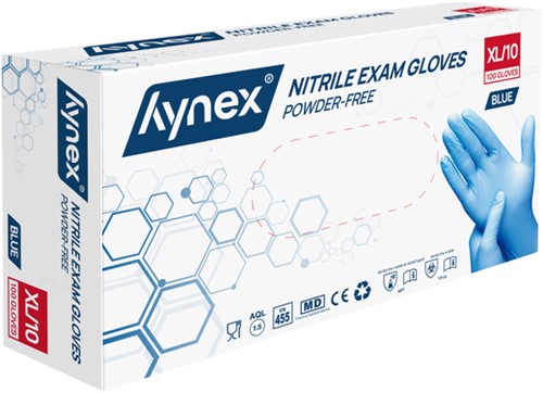 Handschoen Hynex XL nitril 100st blauw 100 Stuk