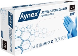 Handschoen Hynex L nitril 100st blauw 100 Stuk
