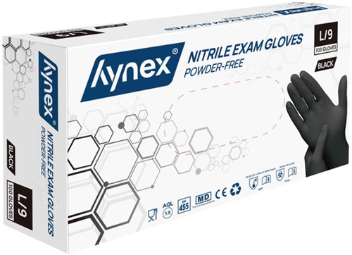 Handschoen Hynex L nitril 100st zwart 100 Stuk