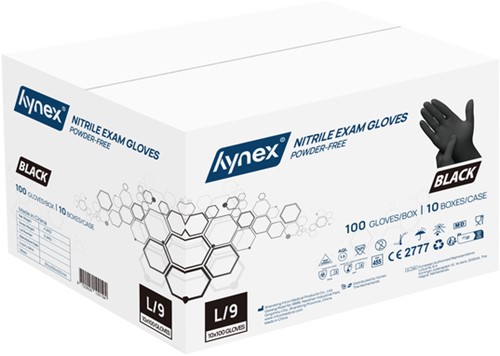 Handschoen Hynex nitril L 100st zwart 100 Stuk-2