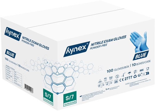 Handschoen Hynex S nitril 100st blauw 100 Stuk-2