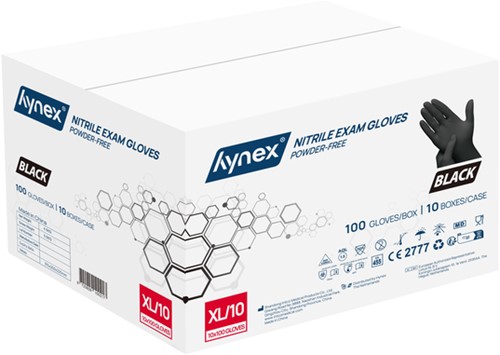 Handschoen Hynex XL nitril 100st zwart 100 Stuk-2