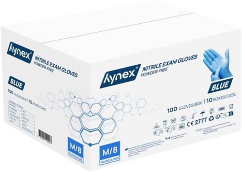 Handschoen Hynex nitril M 100st blauw 100 Stuk-2