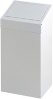 Afvalbak Vepa Bins met pushdeksel 50 liter wit 1 Stuk
