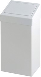 Afvalbak Vepa Bins met pushdeksel 50 liter wit 1 Stuk