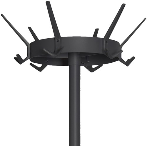 Kapstok Vepa Bins Crown 18 haken staand zwart 1 Stuk-2