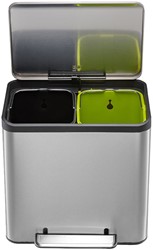 Pedaalemmer EKO EcoCasa Recycler 15+15 liter rvs 1 Stuk