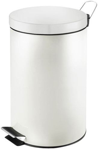 Afvalbak Vepa Bins pedaalemmer 12 liter wit 1 Stuk