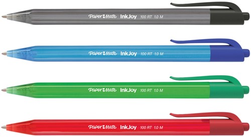 Balpen Papermate Inkjoy 100 RT M assorti 8 Stuk-2