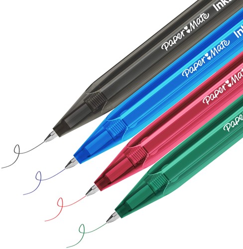 Balpen Papermate Inkjoy 100 RT M assorti 8 Stuk-3