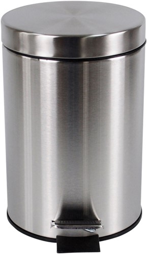 Afvalbak BRASQ pedaalemmer 20 liter rvs 1 Stuk