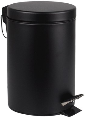 Afvalbak BRASQ pedaalemmer 3 liter zwart 1 Stuk