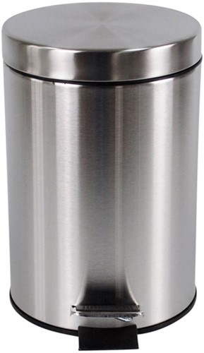 Afvalbak BRASQ pedaalemmer 12 liter rvs 1 Stuk