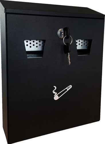 Asbak BRASQ wand 32x26cm zwart 1 Stuk