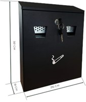 Asbak BRASQ wand 32x26cm zwart 1 Stuk-3