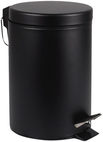 Afvalbak BRASQ pedaalemmer 12 liter zwart 1 Stuk