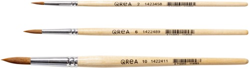 Penseel Qrea synthetisch haar  set à 3 breedtes 3 Stuk-2
