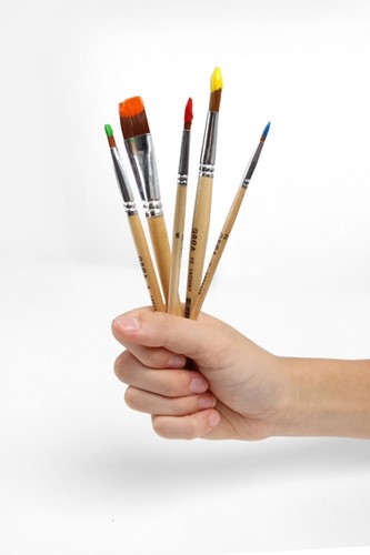 Penseel Qrea synthetisch haar  set à 5 breedtes 5 Stuk-6