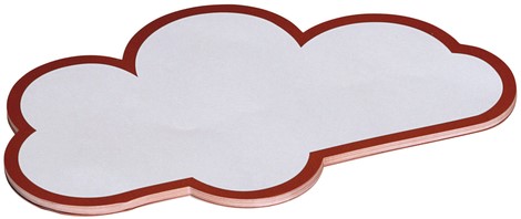 Workshopkaarten MAUL wolk 14x23cm wit 20 Stuk