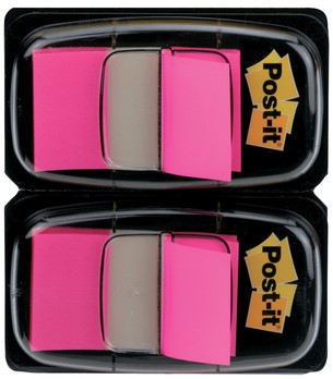 Indextabs 3M Post-it 680 25.4x43.2mm duopack roze 100 Vel