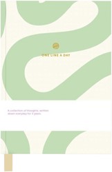 Notitieboek One Line A Day Flow groen/ wit 1 Stuk