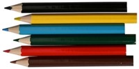Kleurpotloden kort set a 6 kleuren 6 Stuk