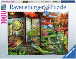 Puzzel Ravensburger Theehuis Japanse tuin 1000st 1 Stuk