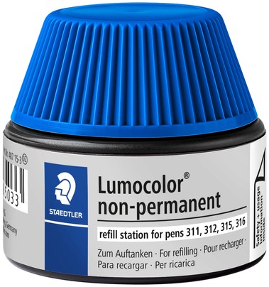 Viltstiftvulling Staedtler lumocolor non-perm. bl 15 Milliliter