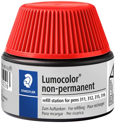 Viltstiftvulling Staedtler lumocolor non-perm. rd 15 Milliliter