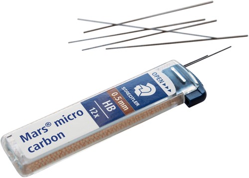 Potloodstift Staedtler mars micro carbon 0.5 mm hb 12 Stuk-2