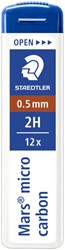 Potloodstift Staedtler mars micro carbon 0.5 mm 2h 12 Stuk