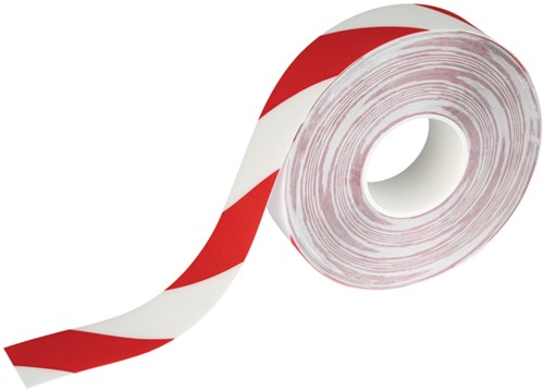 Vloermarkeringstape DURALINE 50mmx30m rood wit 1 Stuk