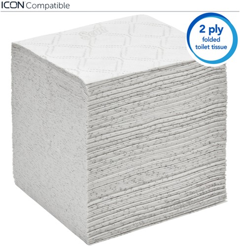 Toiletpapier Scott Control gevouwen 2laags wit 36 pak-1
