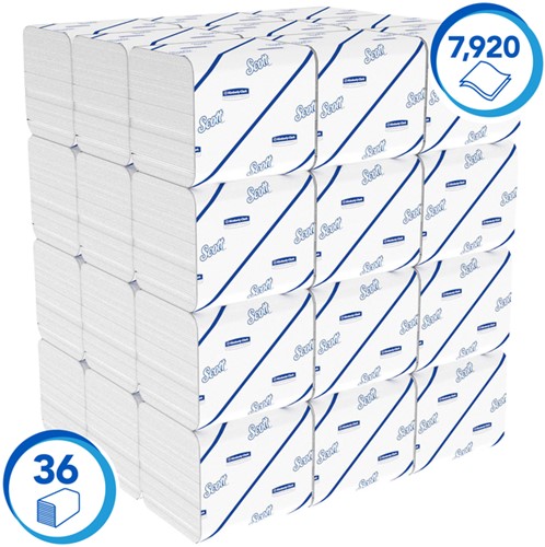 Toiletpapier Scott Control gevouwen 2laags 36 pak-2