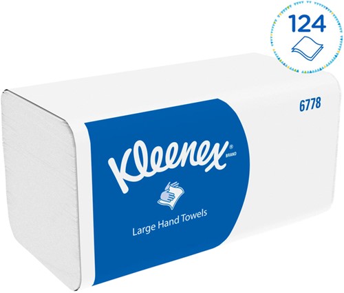 Handdoek Kleenex Ultra 2laags 215x318mm wit 6778 15 Stuk-3