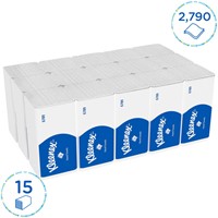 Handdoek Kleenex 2laags 215x212mm 15x186 vel wit 15 Stuk-2