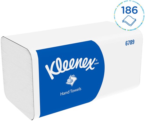 Handdoek Kleenex 2laags 215x212mm 15x186 vel wit 15 pak-3