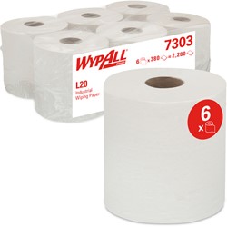 Poetspapier WypAll L20 GeneralClean wit 7303 6 Rol