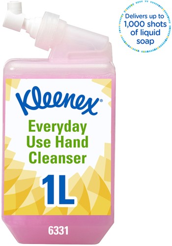 Handzeep Kleenex vloeibaar roze 1000ml 6 Stuk-1