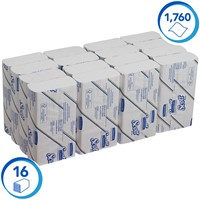 Handdoek Scott Slimfold 1laags 190x300mm wit 16 pak-2