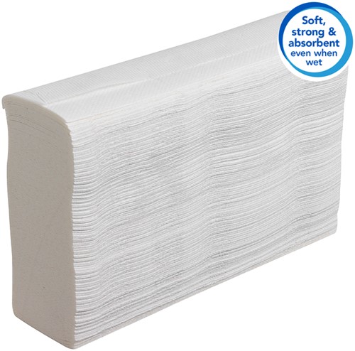 Handdoek Scott Slimfold 1laags 190x300mm wit 16 pak-1