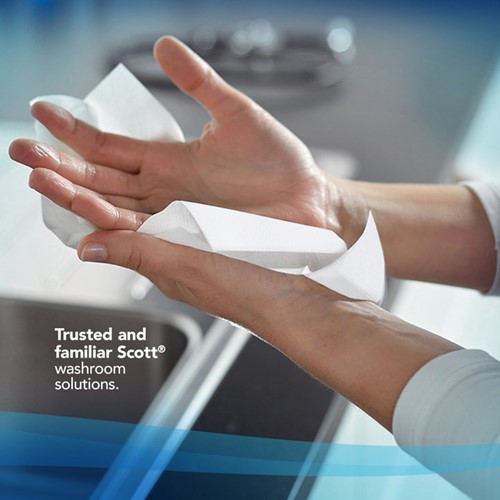 Handdoek Scott Slimfold 1laags 190x300mm wit 16 Stuk-4