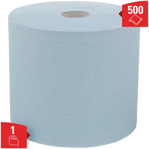 Poetspapier WypAll L20 GeneralClean blauw 7300 500 Vel-2
