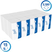 Handdoek Scott Control 1laags 215x315mm wit 15 pak-2