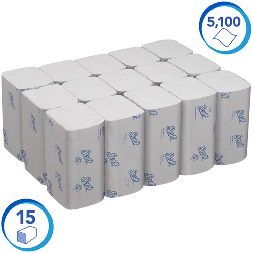 Handdoek Scott Essential 1laags 200x212mm wit 15 Stuk-2