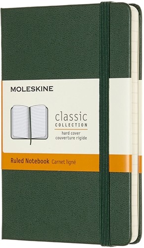 Notitieboek Moleskine pocket 90x140 ln hc myrt gn 1 Stuk