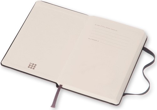 Notitieboek Moleskine pocket 90x140 dots hc zw 1 Stuk-2