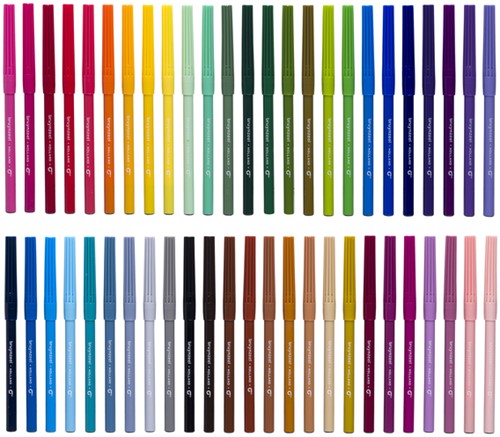Viltstift Bruynzeel Kids 50 kleuren 50 Stuk-2